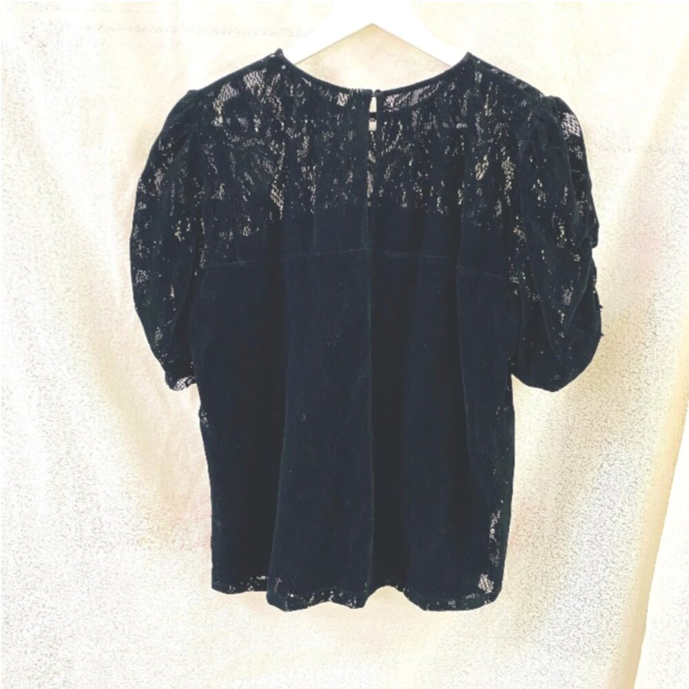 🖤sold- ANTHROPOLOGIE BOHO PUFF SLEEVE TOP🖤women’s blouse-gothic boho - Picture 2 of 2